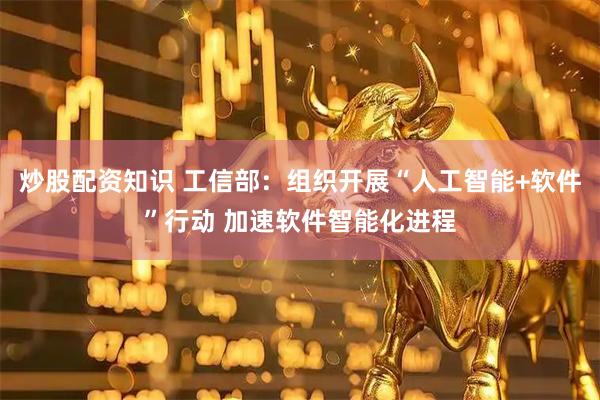 炒股配资知识 工信部：组织开展“人工智能+软件”行动 加速软件智能化进程